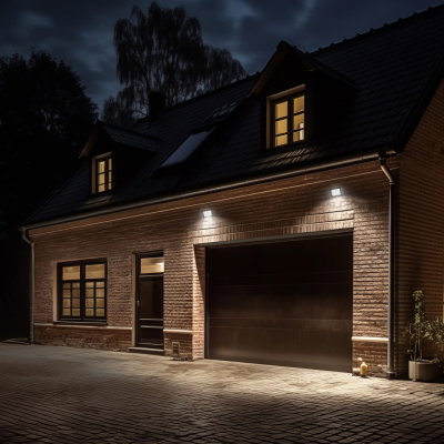 LED-strålkastare med sensor 10W | Varmvit 3000K | IP44