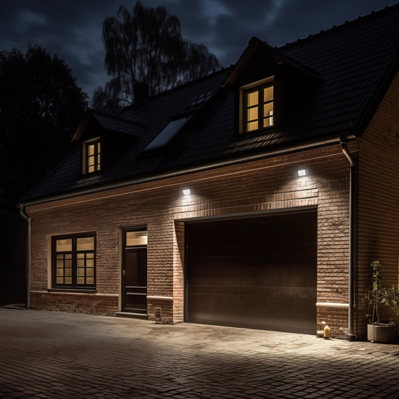LED-strålkastare med sensor 10W | Varmvit 3000K | IP44