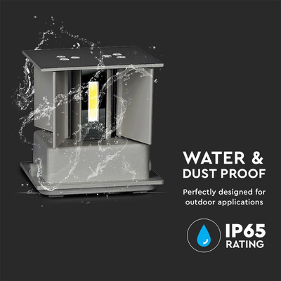 V-TAC | Vägglampa 11W | Grå | IP65