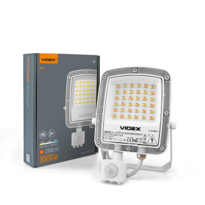 VIDEX | LED-strålkastare med rörelsesensor 30W | CCT 3000K - 6500K | IP65