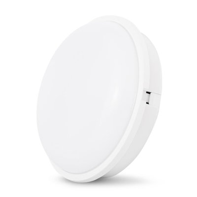 avide | Bulkhead-lampa rund 20W Vit 100lm/W | IP65