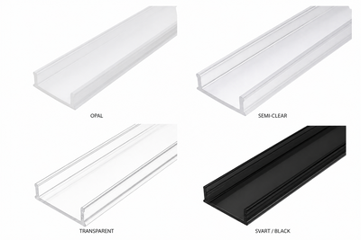 Sayox | SS17 | 23x17 mm | LED Profil Diffuser | Plast | 1 meter