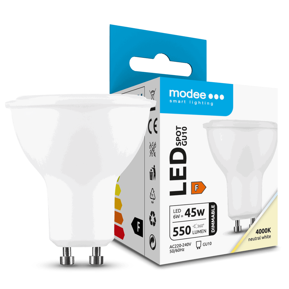 LED GU10 Spot 6W | Neutralvit 4000K | Dimbar