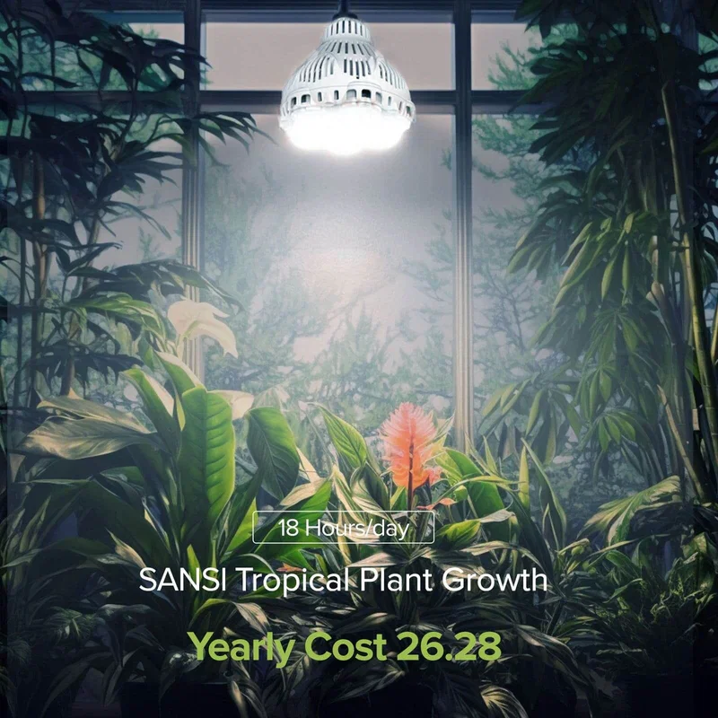SANSI 40W LED-växtlampa med fjärrkontroll | E27