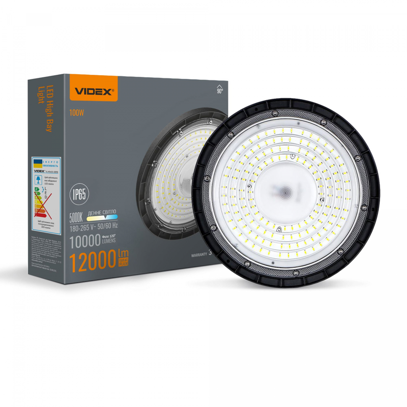 VIDEX | High bay Light | 100W | 120 LM/W | 5000K | IP65