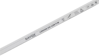 Sayox | Mini LED Neon Flex | För infräsning | 3x6 mm | 24V | IP67 | 4,8W/m | 5 meter