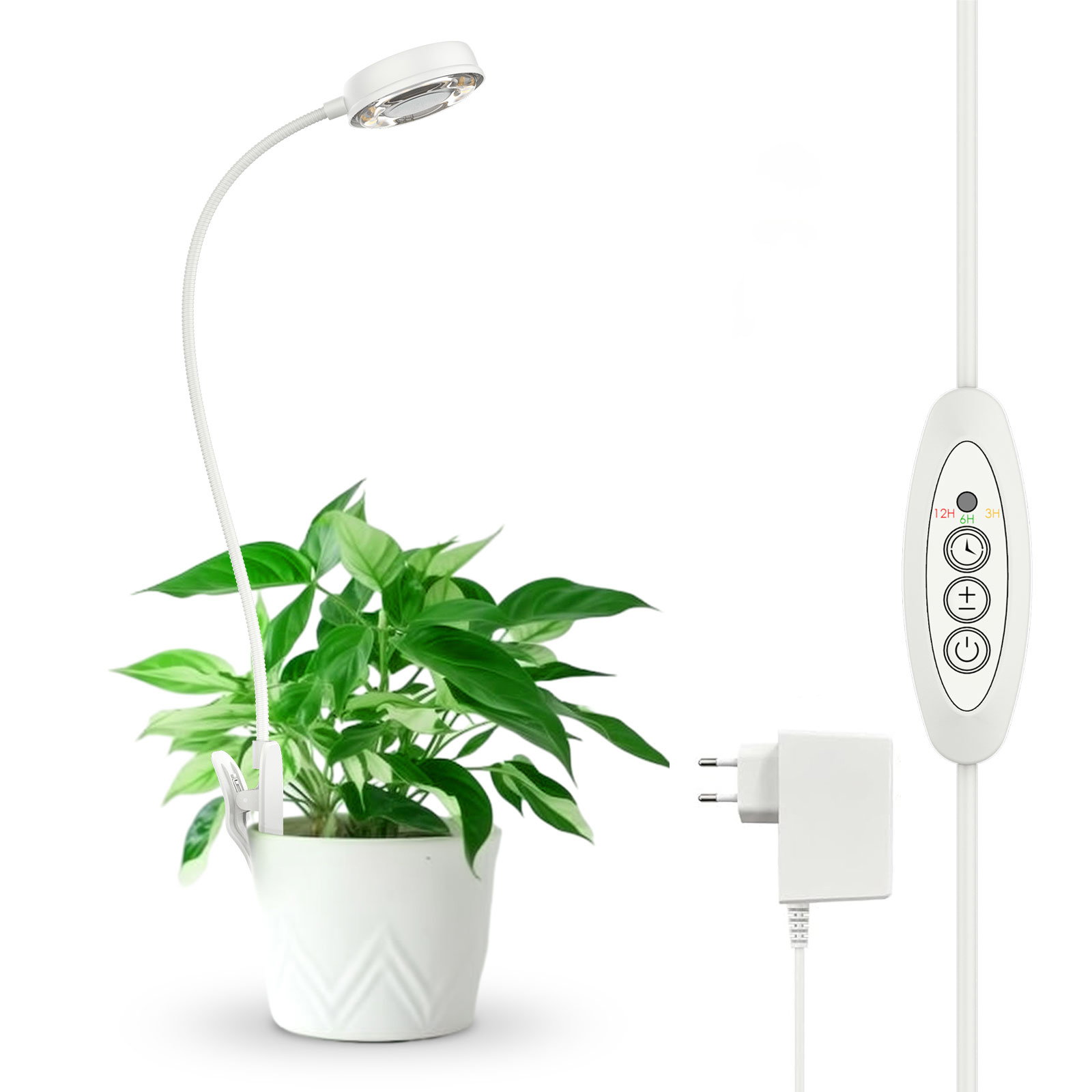 SANSI 10W Växtlampa | Full spektrum 4000K - med timer