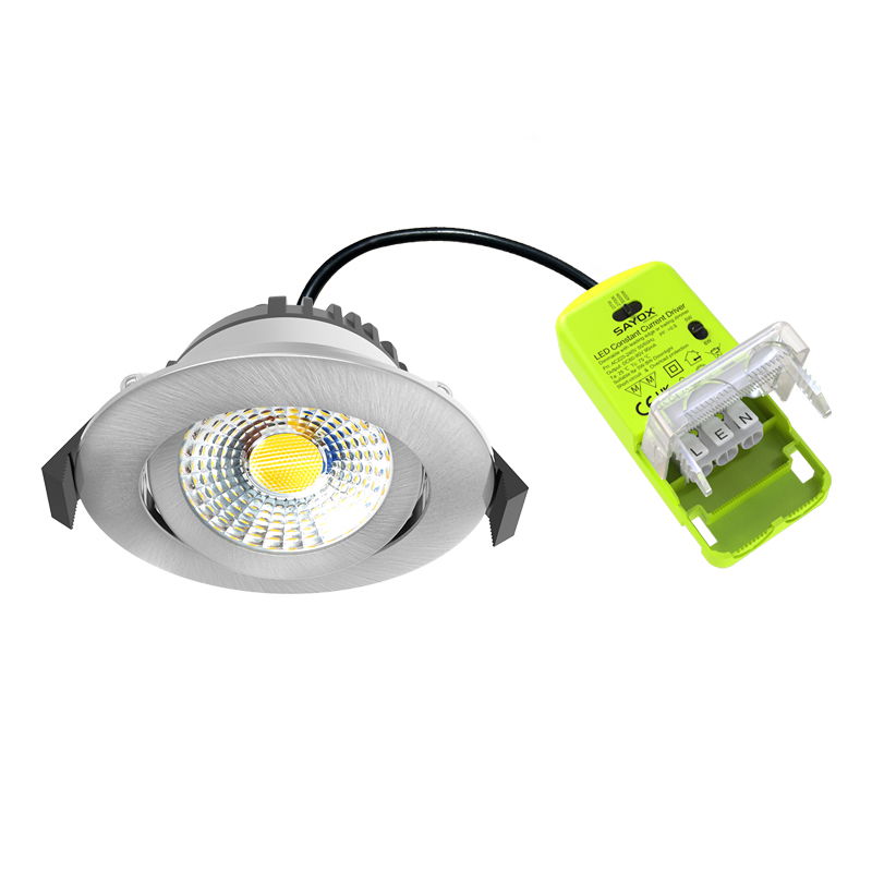 LED Downlight Slimmy | 5-8W | 3CCT | D2W | IP65 | Dimbar | Silver | Värmeskydd