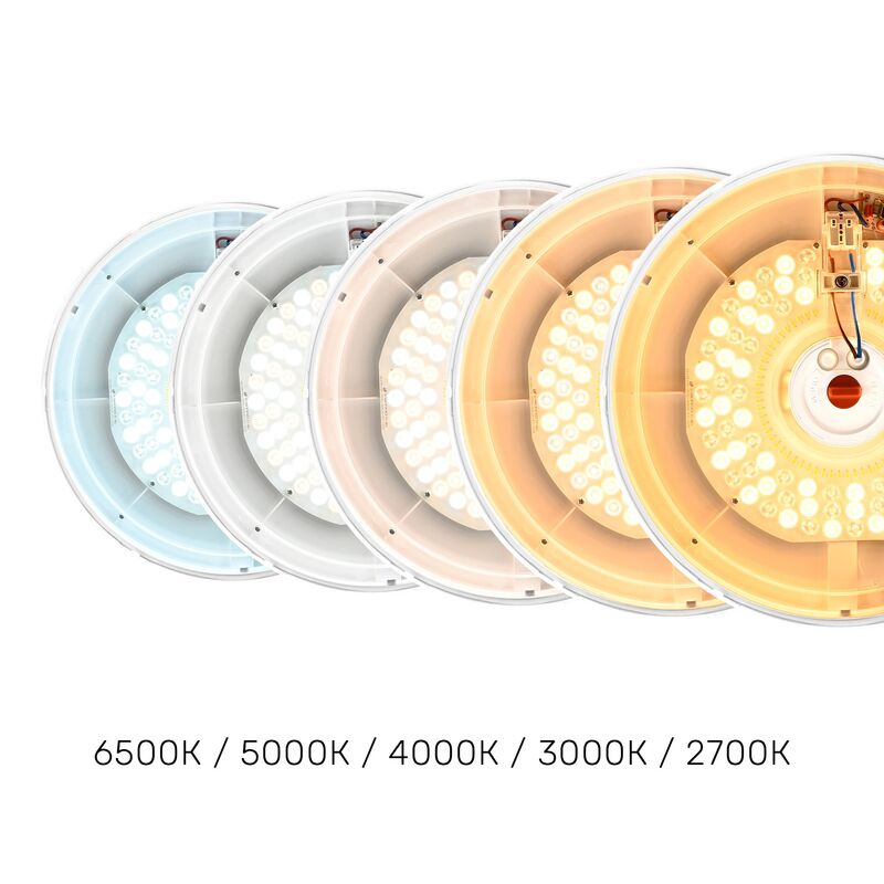 VIDEX | LED Plafond Vit, 30W, 20W, 15W | Med rörelsesensor | CCT | IP44