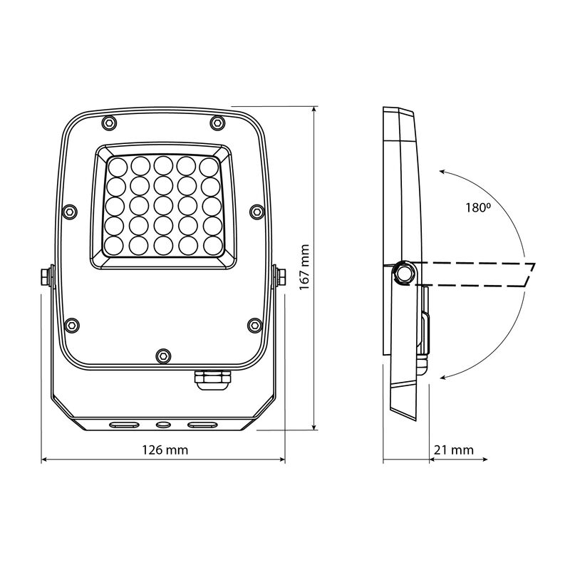VIDEX | LED-strålkastare 20W | CCT 3000K - 6500K | IP65