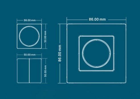 Trådlös väggmonterad vriddimmer fjärrkontroll