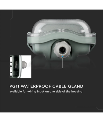 V-TAC | LED-lysrörsarmatur 150 cm | 2x22W | Kallvit 6400K | IP65 | Inkl. lysrör