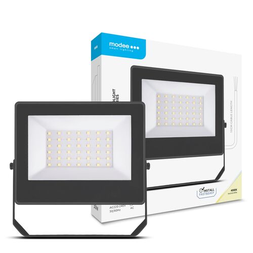 Modee Lighting LED strålkastare 30W | Neutralvit 4000K | IP65