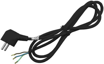 Sladd med jordad stickpropp | 1,5 m | Svart