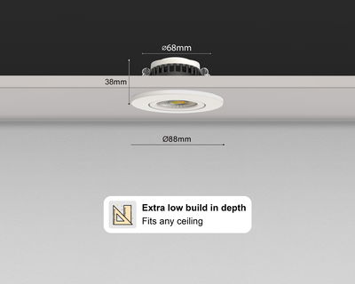 LED Downlight Neo | 8W | Dimbar | 3CCT | IP65 | Inkl. värmeskydd | ø68 | RA>95