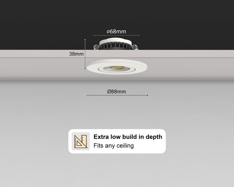 LED Downlight Neo | 8W | Dimbar | 3CCT | IP65 | Inkl. värmeskydd | ø68 | RA>95