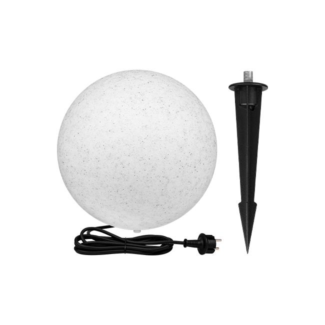 Klotlampa Utomhus | Trädgårdslampa | Large Ø350 mm | E27 | IP65 | Stenfärgad