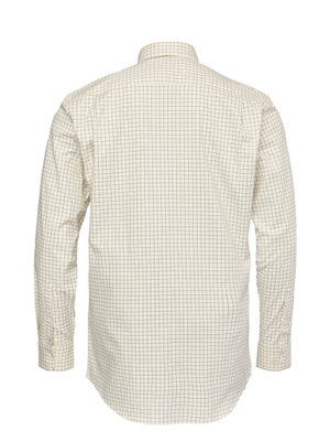 Chevalier Baron Shooting Fit Stretch Shirt Men, Highland Green Tattersall
