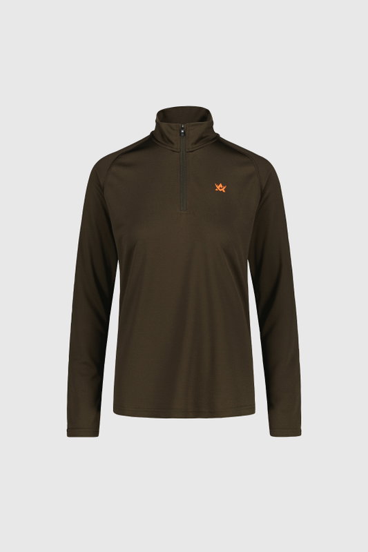 Alaska CoolDry Half-Zip Top Dam, Brown