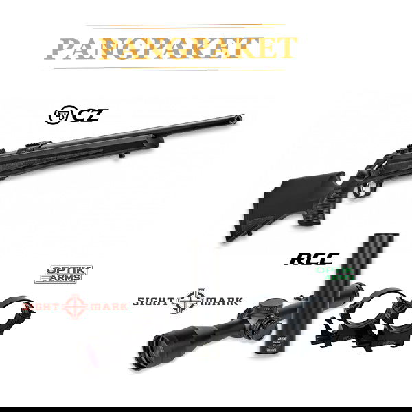 ~PANGPAKET~ CZ 600 Alpha, Sightmark Presidio 2-12x50, Ringar & RCC Hunter