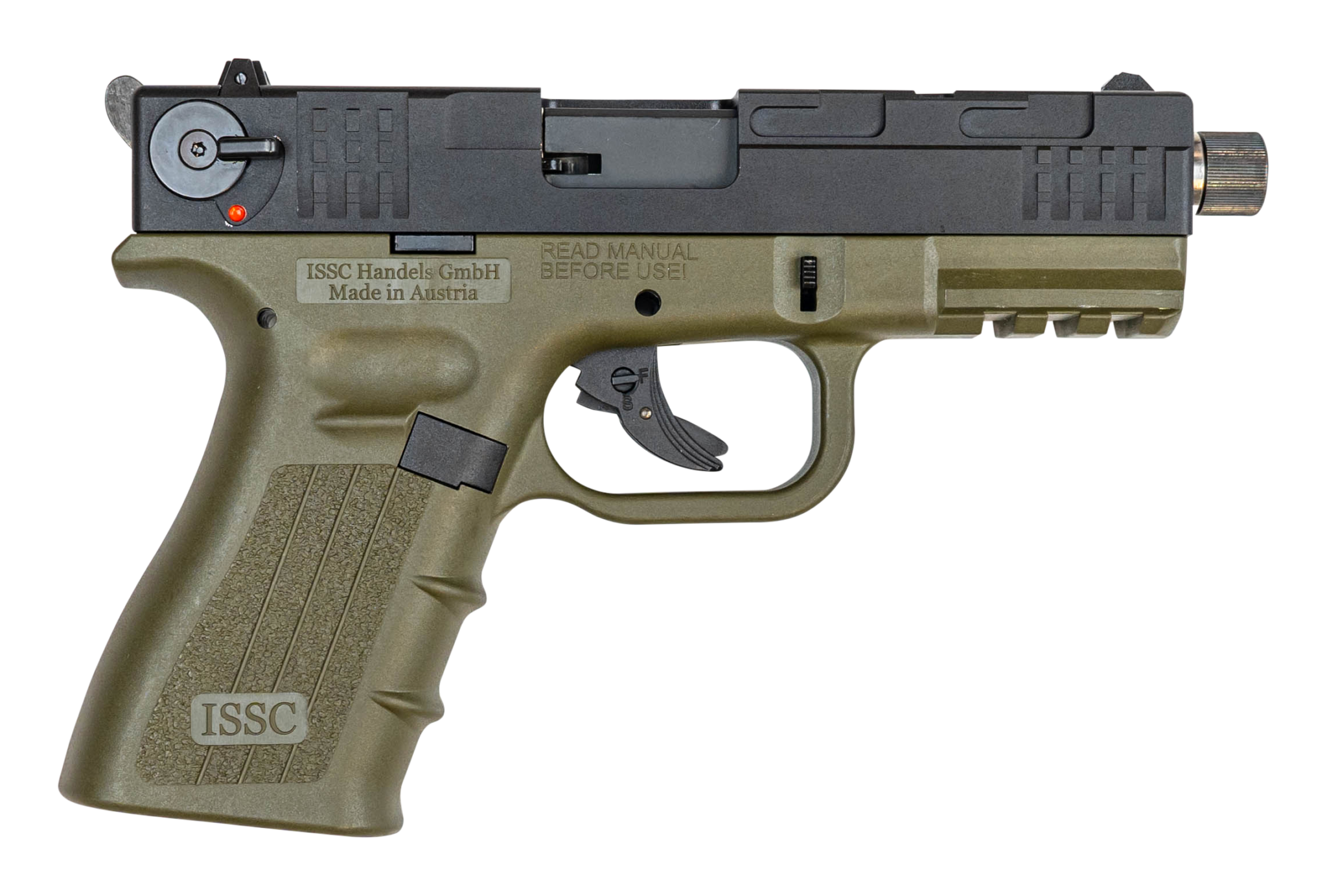 ISSC Pistol M22 OMNI OD green SD cal. 22lr LL: 114 mm 10 rd