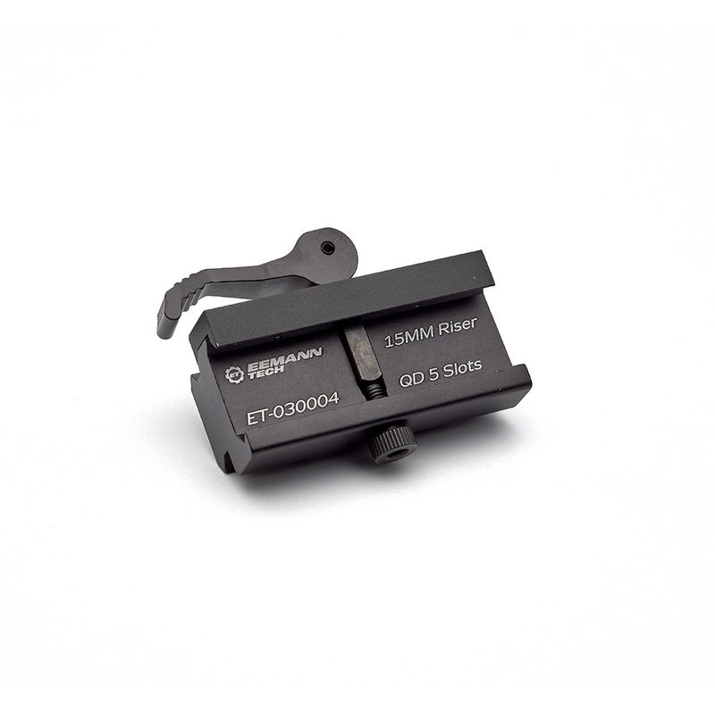 Eemann Tech QD Picatinny Riser Adapter Quick Release 15mm Height 5 Slots