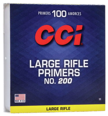 CCI STANDARD LARGE RIFLE PRIMER .200 CLAM 100/ASK