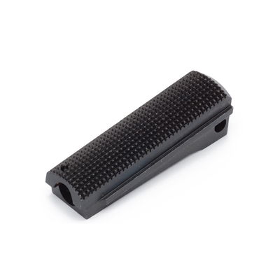 Eemann Tech Mainspring Housing for 1911, Checkered 25 lpi, Flat, Color: Black