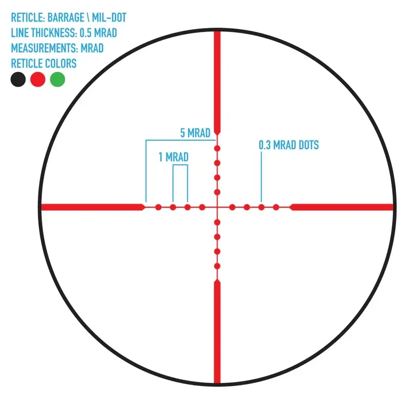 Firefield Barrage 1.5-5x32 Riflescope with Red Laser