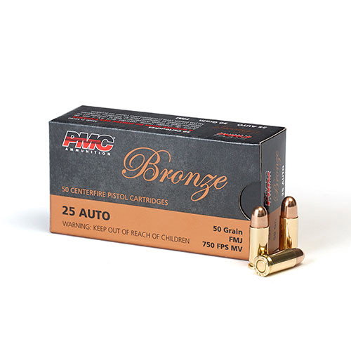 PMC .25 AUTO 50GR FMJ