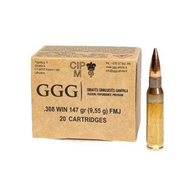 GGG .308 FMJ 147gr 20ptr/ask