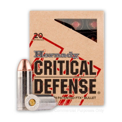 HORNADY CRITICAL DEFENSE® AMMUNITION 45 COLT 185 GR FTX® CD 20/BOX