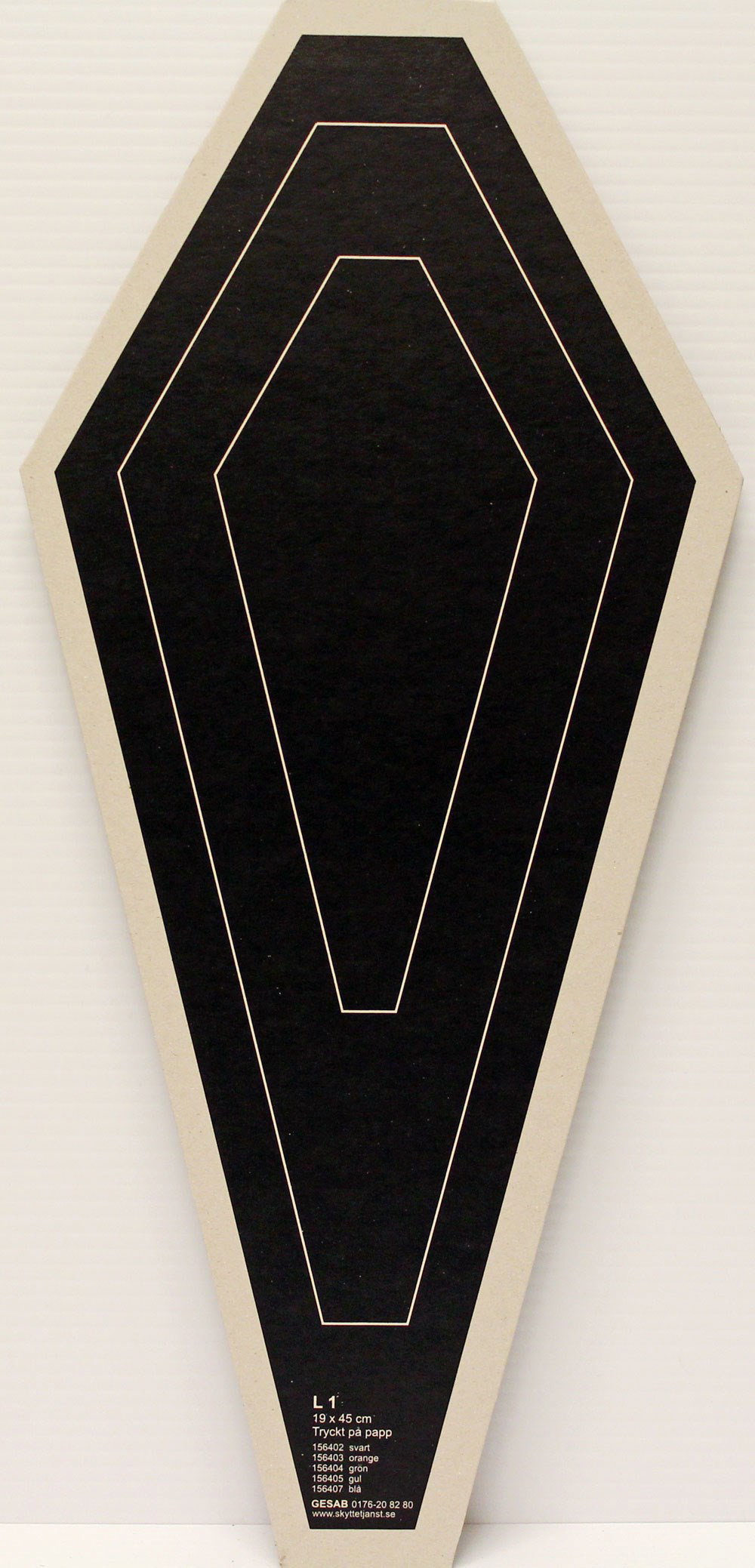 Gesab Fältskyttemål, L1 papp svart