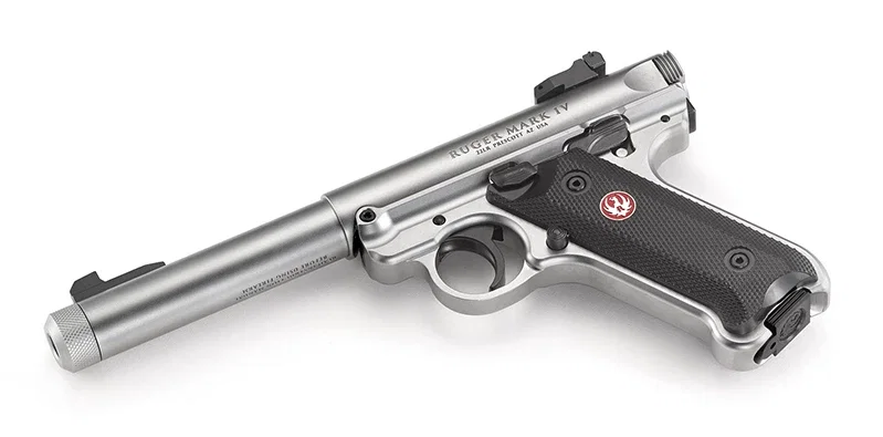 Ruger MKIV Target gängad pipa .22 LR rostfri