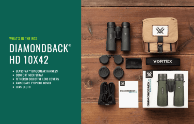 Vortex Diamondback HD 10x42 Inkl Glasspak binocase
