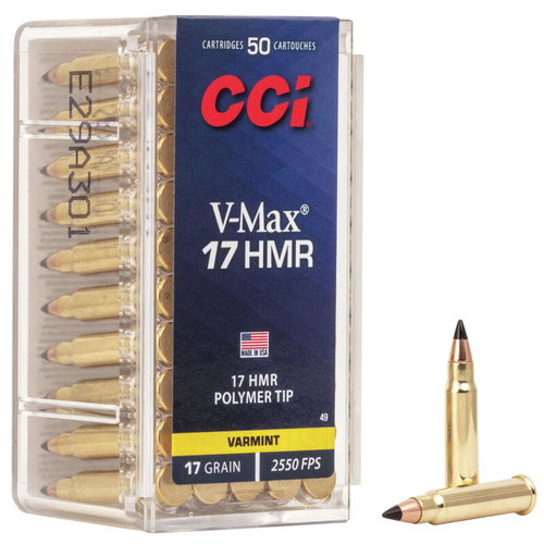 CCI Rimfire Ammunition 17 HMR V-MAX