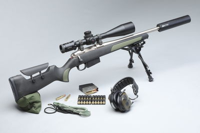 Steel-Action, 22-250. 56 cm, 17 mm HS, Syntet, Höger