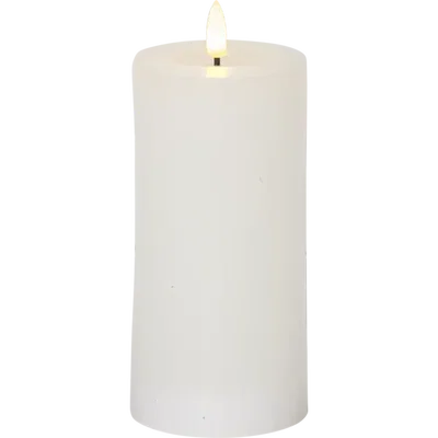 Flamme Flow Blockljus 17,5cm Vit