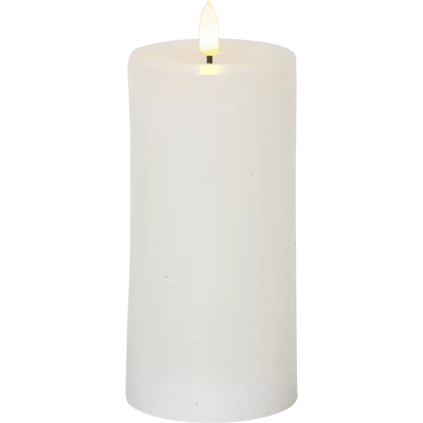 Flamme Flow Blockljus 17,5cm Vit