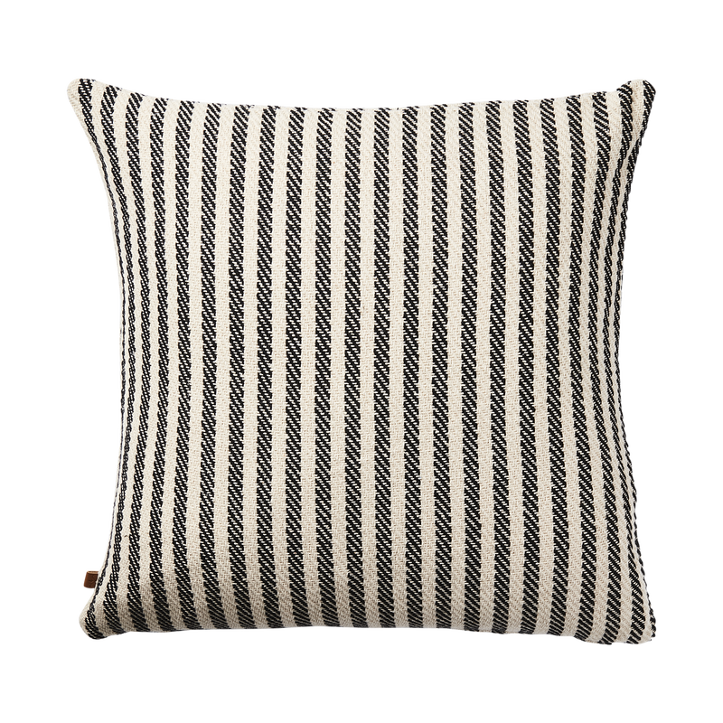 Anna Kuddfodral 50x50 Svart/Elfenben Randig