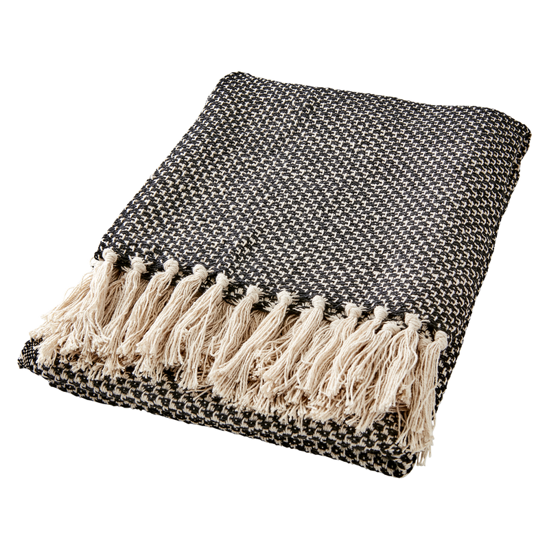 Anna Filt 175x125 Svart/Beige