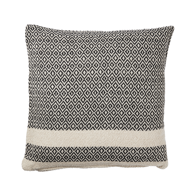 Anna Kuddfodral 50x50 Elfenben/Svart