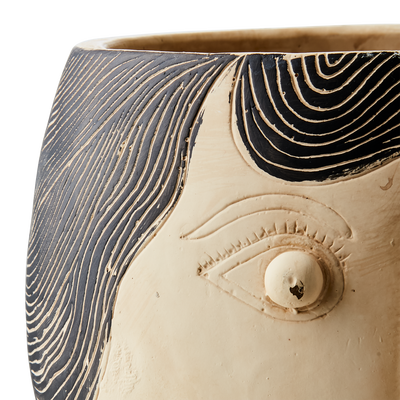 CAMILLE Kruka L, Beige/Svart