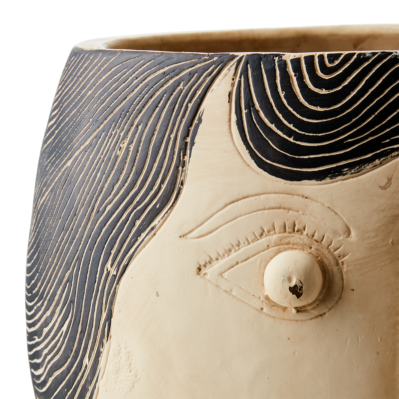 CAMILLE Kruka L, Beige/Svart