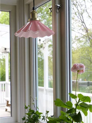 August fönsterlampa 25 rosa