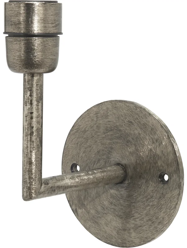 Base Vägglampa H22 Hamrad Silver