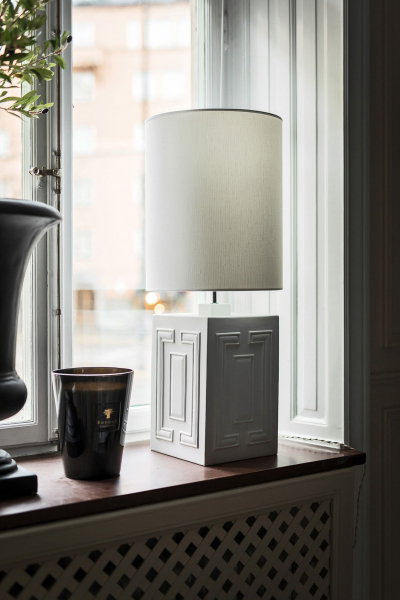 Stucco Lampfot H47 Vit