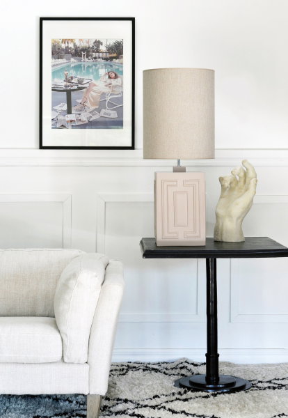 Stucco Lampfot H47 Griege