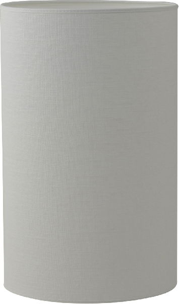 Hög cylinderformad lampskärm i vitt linnetyg