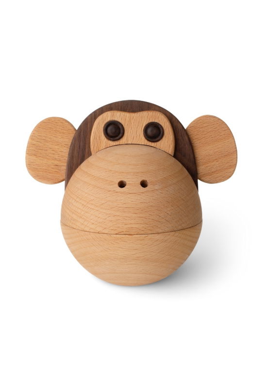 The Monkey skål 17x14 bok/valnöt